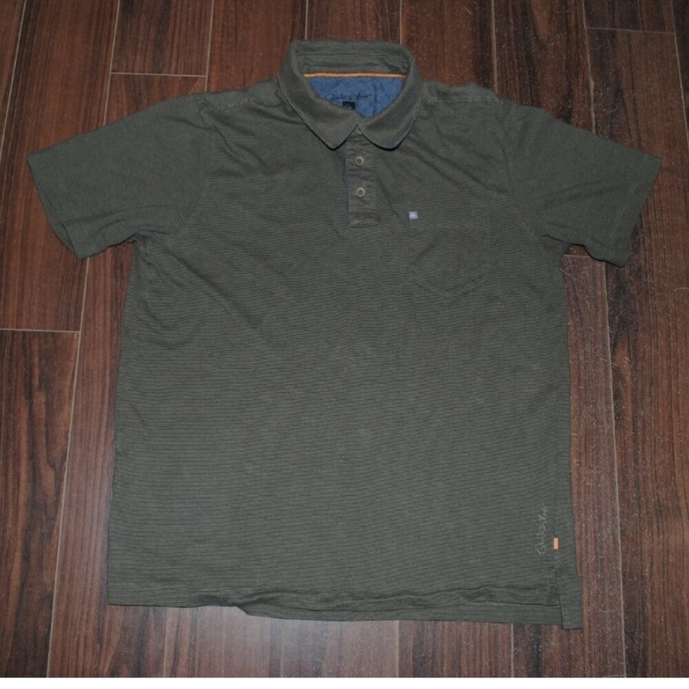 Quicksilver Quiksilver Polo Green Shirt Medium Cotton Chest 40"
